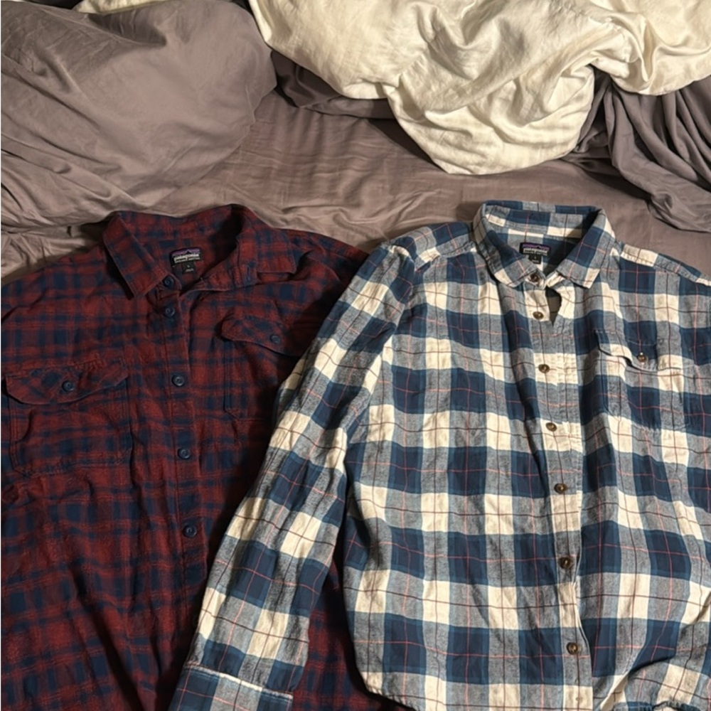Mens L Patagonia flannel long sleeves